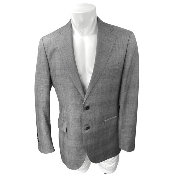 Suit Supply 100% Wool Men's Gray Long Sleeve Button Blazer Coat Suit Jacket 42 - Picture 1 of 5